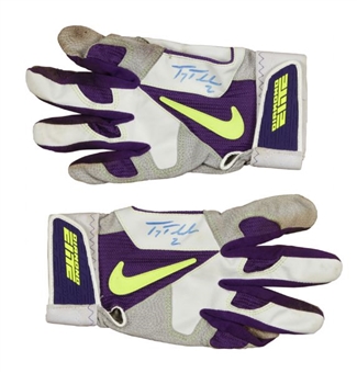 Troy Tulowitzki Game Used and Signed Nike Batting Gloves